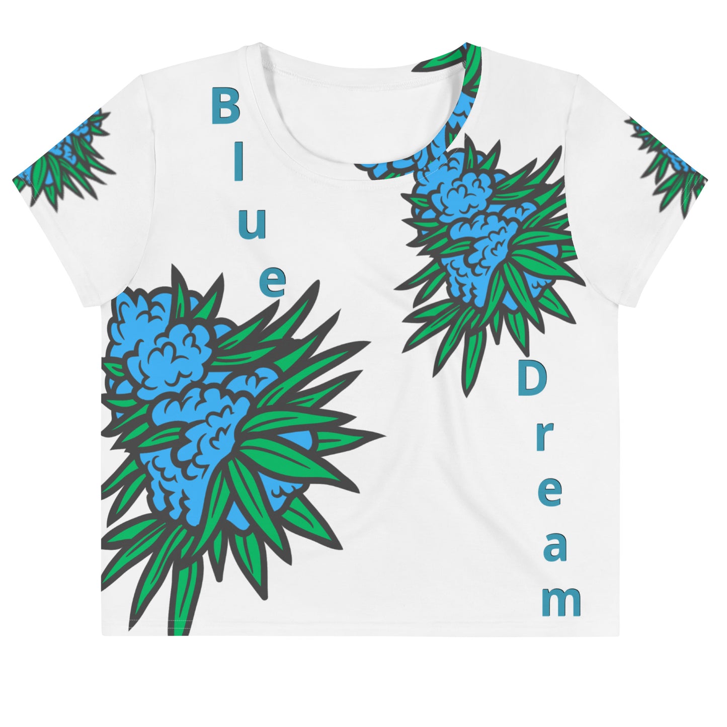 Oddly Cool Women’s 420 Blue Dream Crop T-Shirt