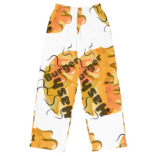 420 Hash Burger Unisex Wide-Leg Pants