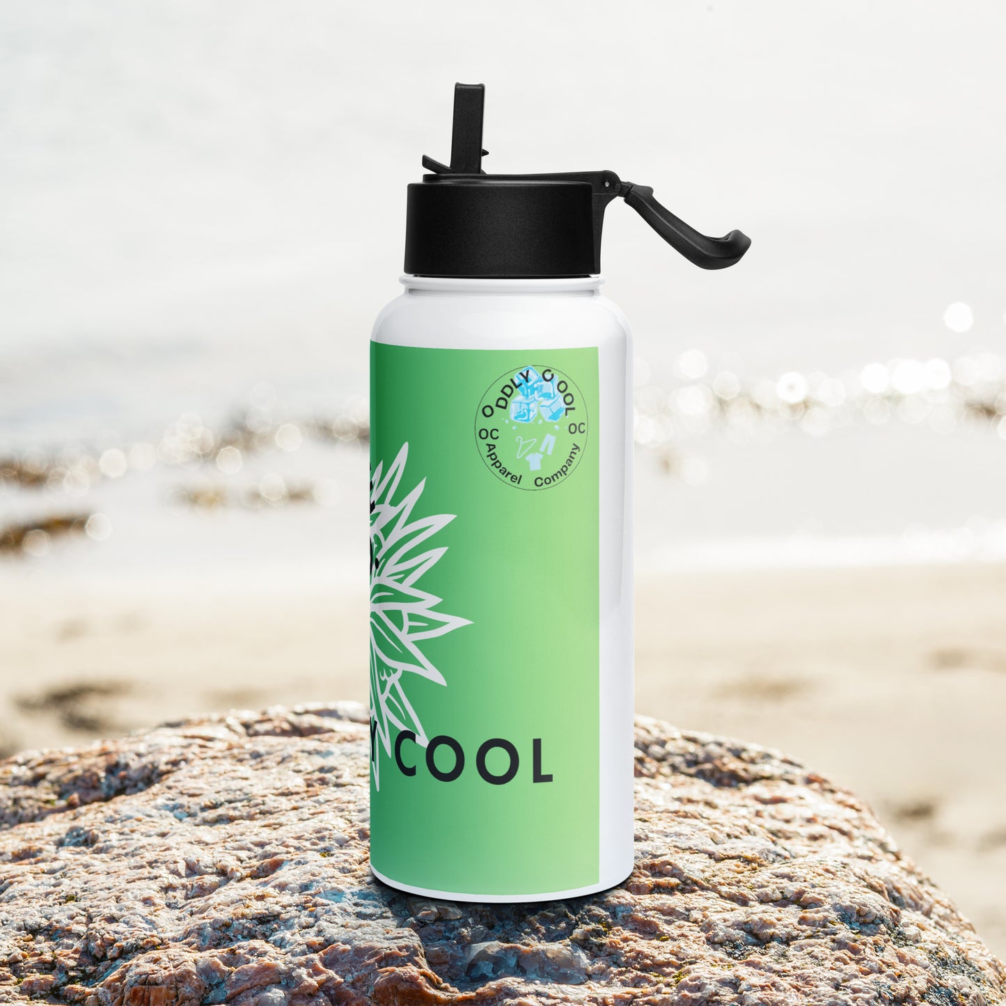 "Be Oddly Cool" Stainless steel water bottle with a straw lid